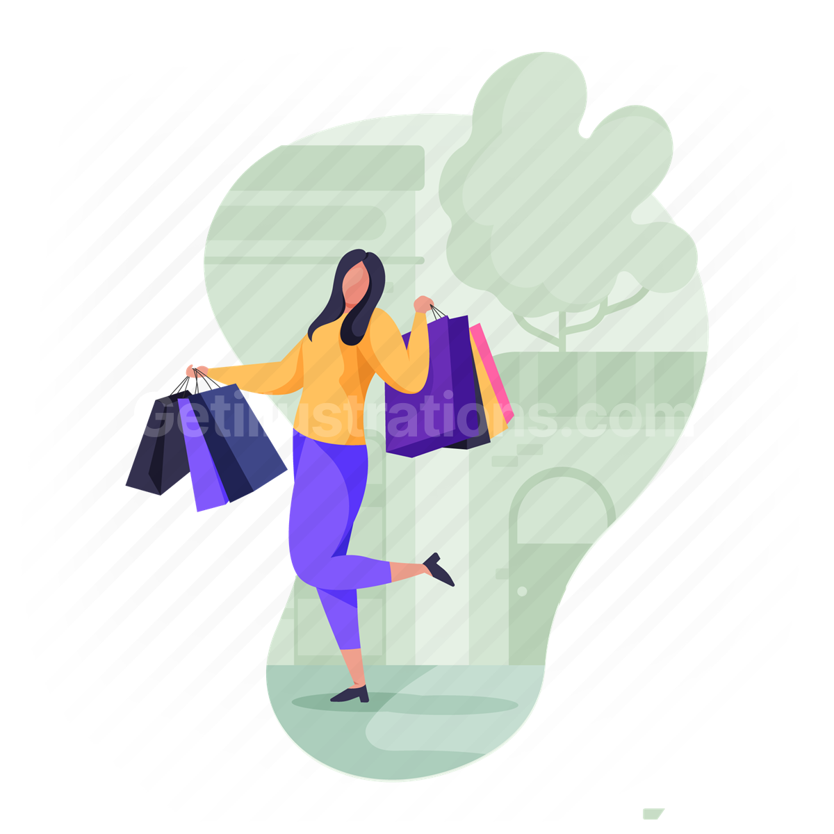 woman, shop, bags, commerce, ecommerce